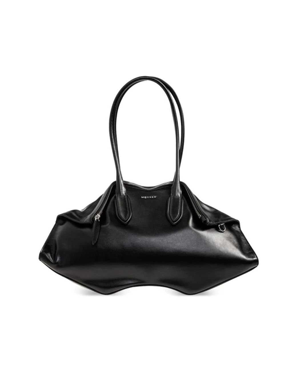 McQueen Black Shoulder Bags