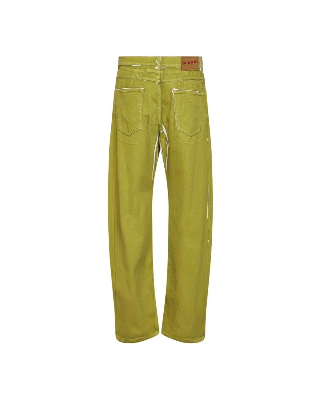 Marni Green Straight Fit Jeans for men