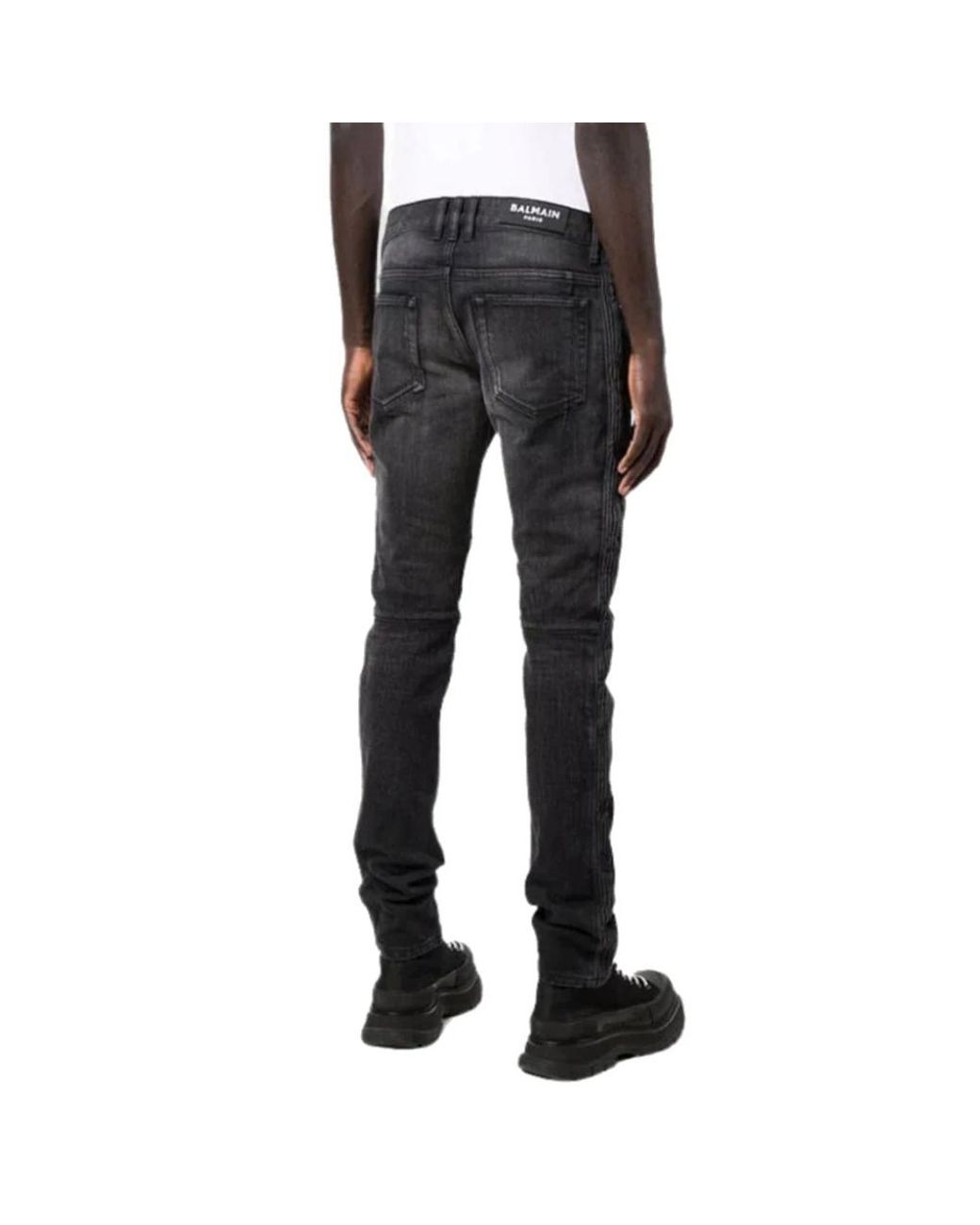 Balmain Black Slim Fit Jeans for men