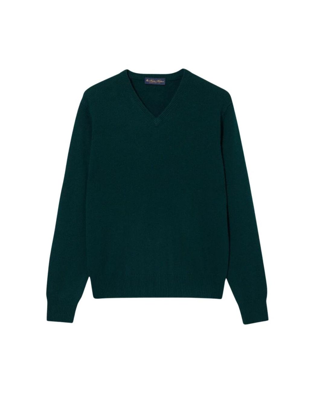 Brooks Brothers Green V-Neck Knitwear for men