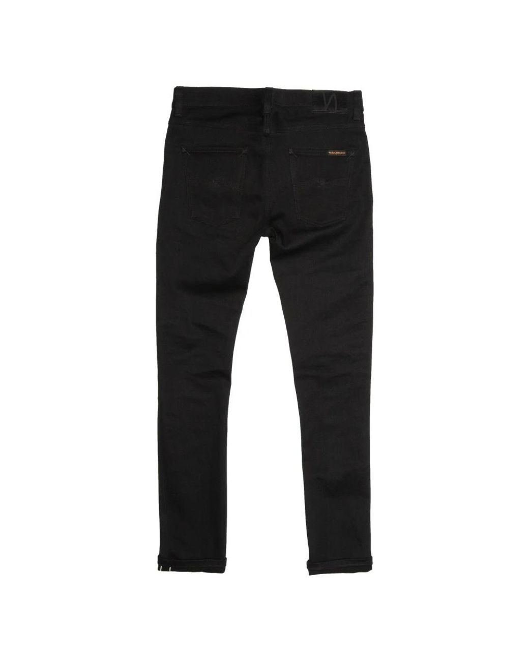 Nudie Jeans Black Slim Fit Jeans for men
