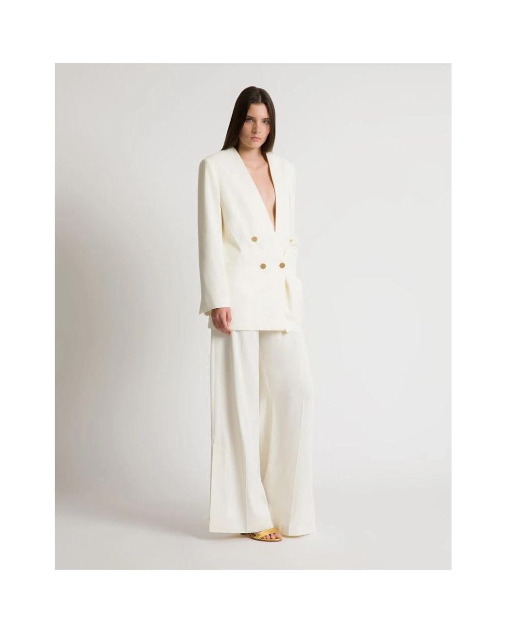 Alberta Ferretti White Blazers