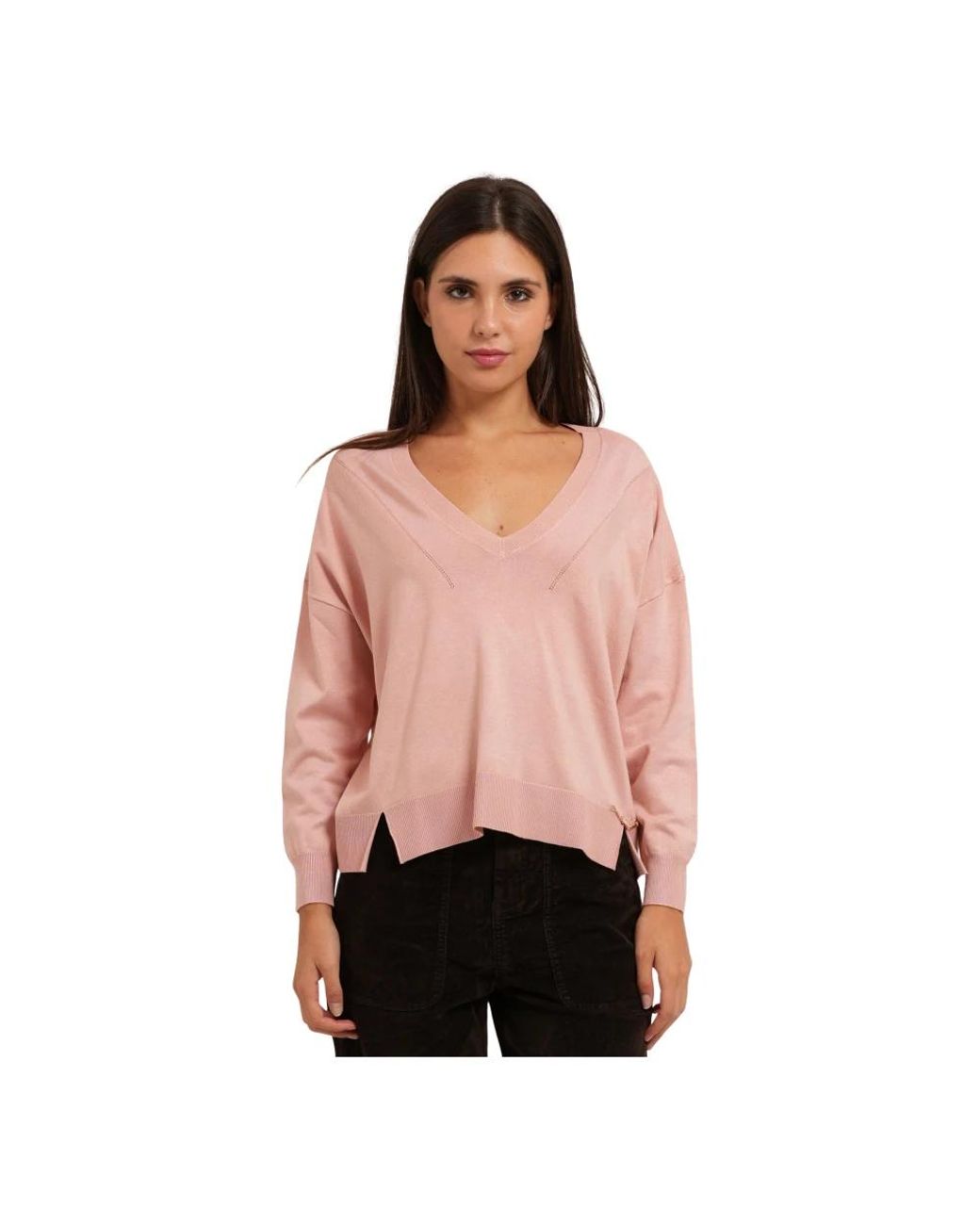 GAUDI Pink V-Neck Knitwear