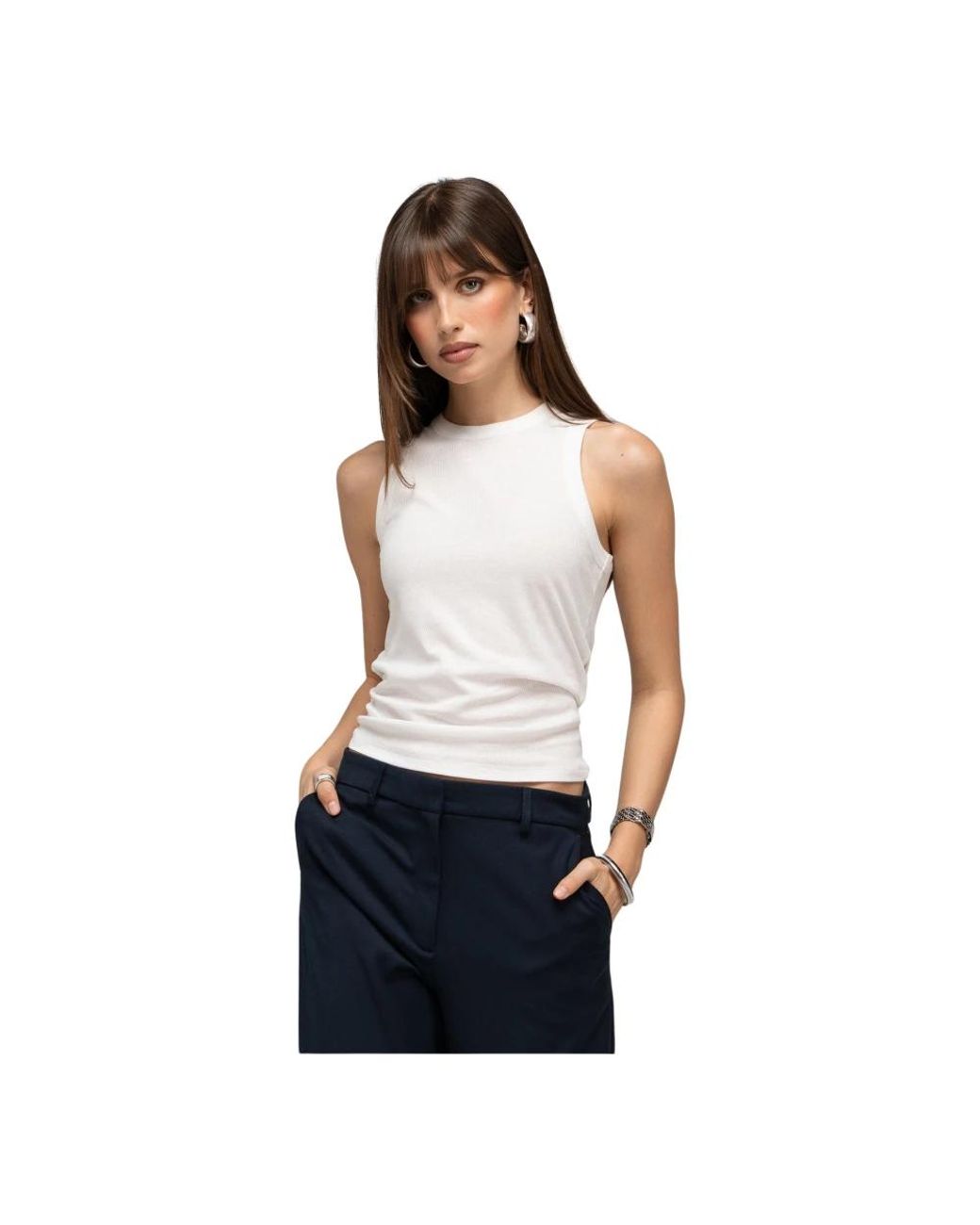 GUAJA. Tops ,Wit ,Sleeveless Tops in het White