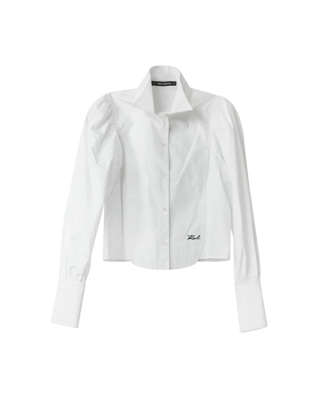 Karl Lagerfeld Overhemden ,Wit ,Katoen Fashion Poplin Shirt in het White
