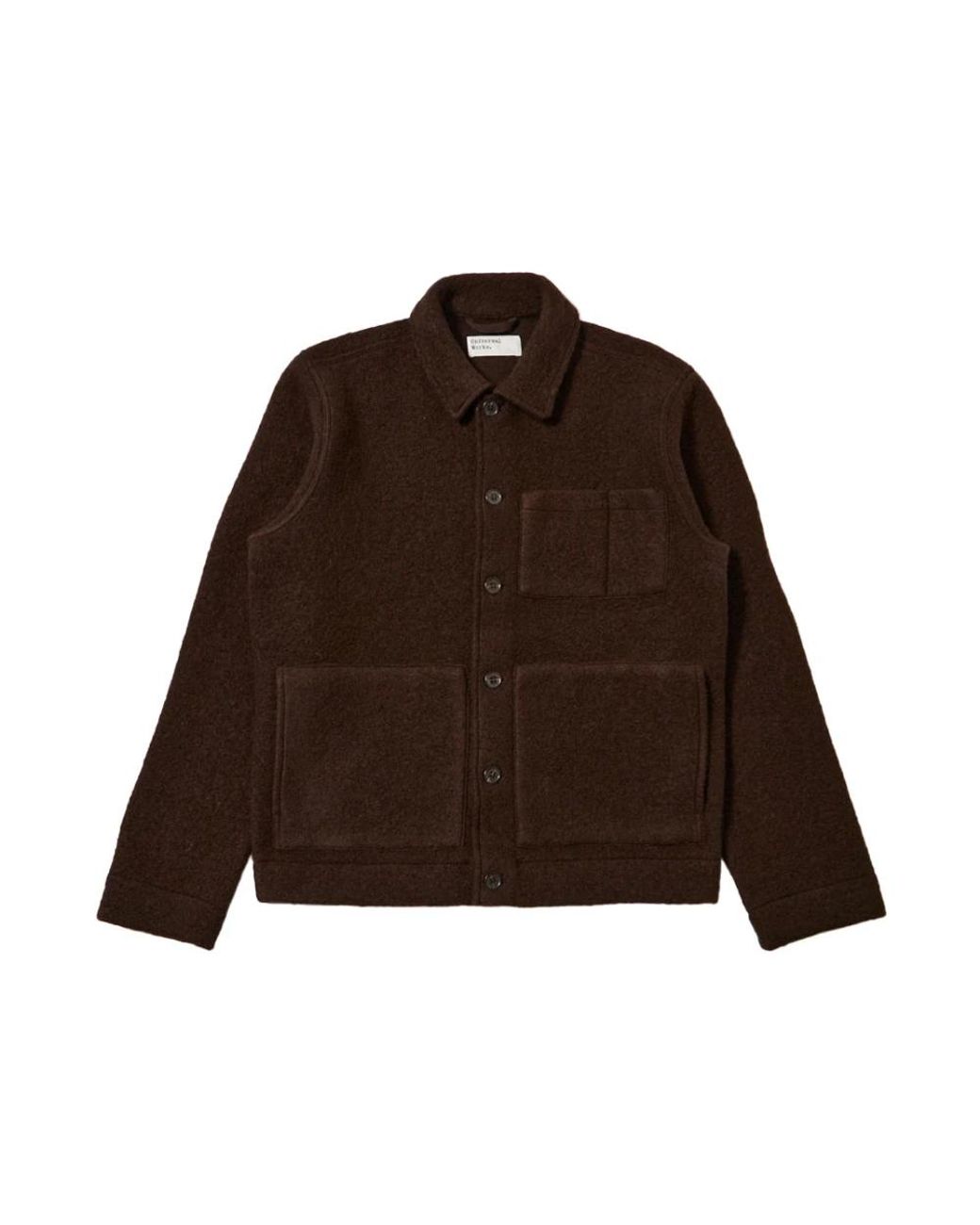 Universal Works Wool Fleece Uniform Jacket in het Brown voor heren