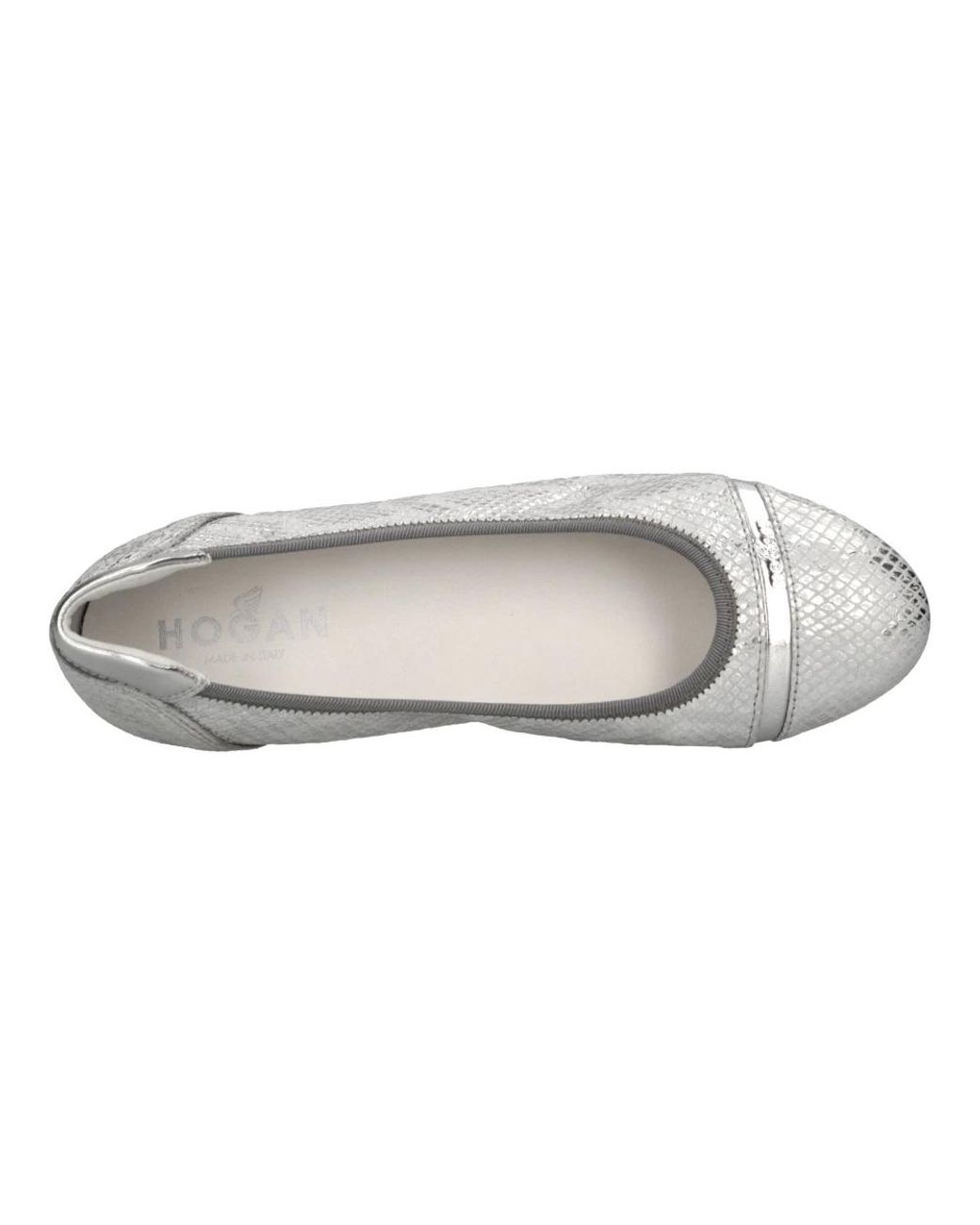 Hogan Gray Ballerina Shoes