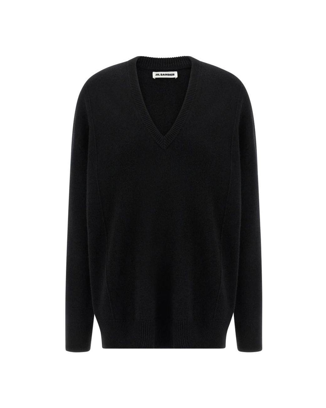 Jil Sander Black V-Neck Knitwear