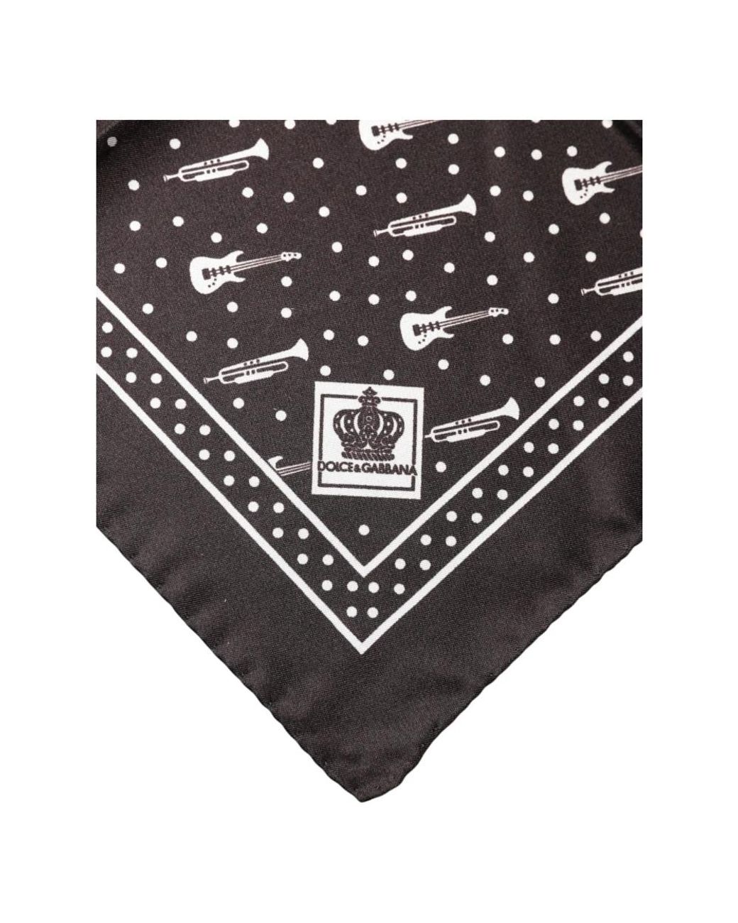 Dolce & Gabbana Black Pocket Scarves for men