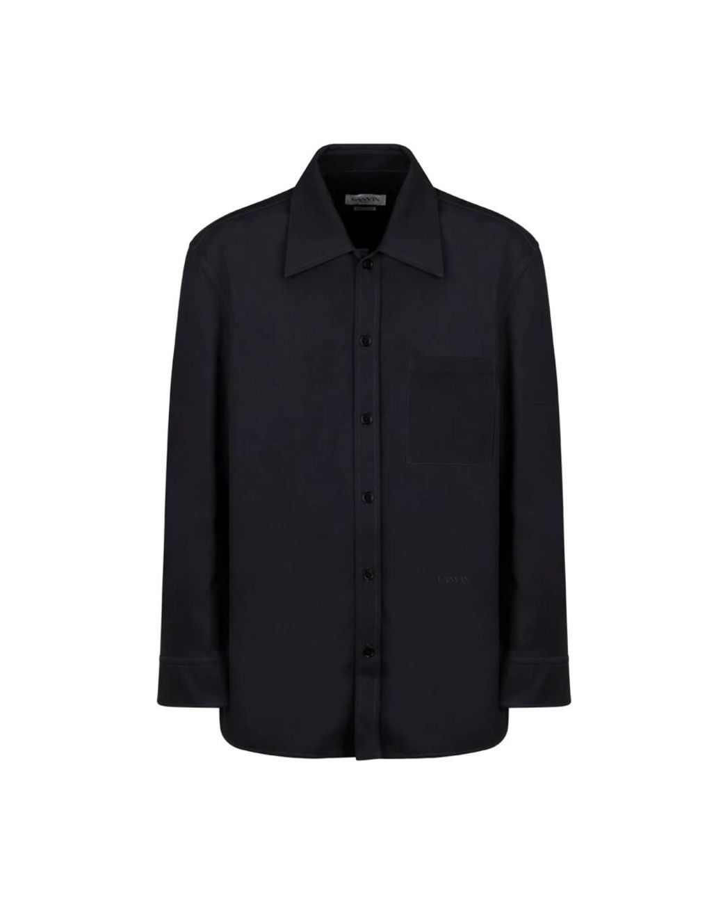 Lanvin Overhemden ,Grijs ,Stalen Oversized Cocoon Stijl Shirt in het Blue voor heren