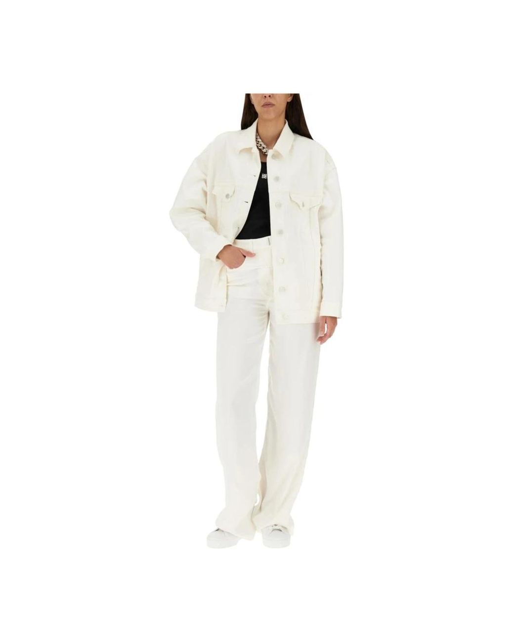 Givenchy White Wide Trousers