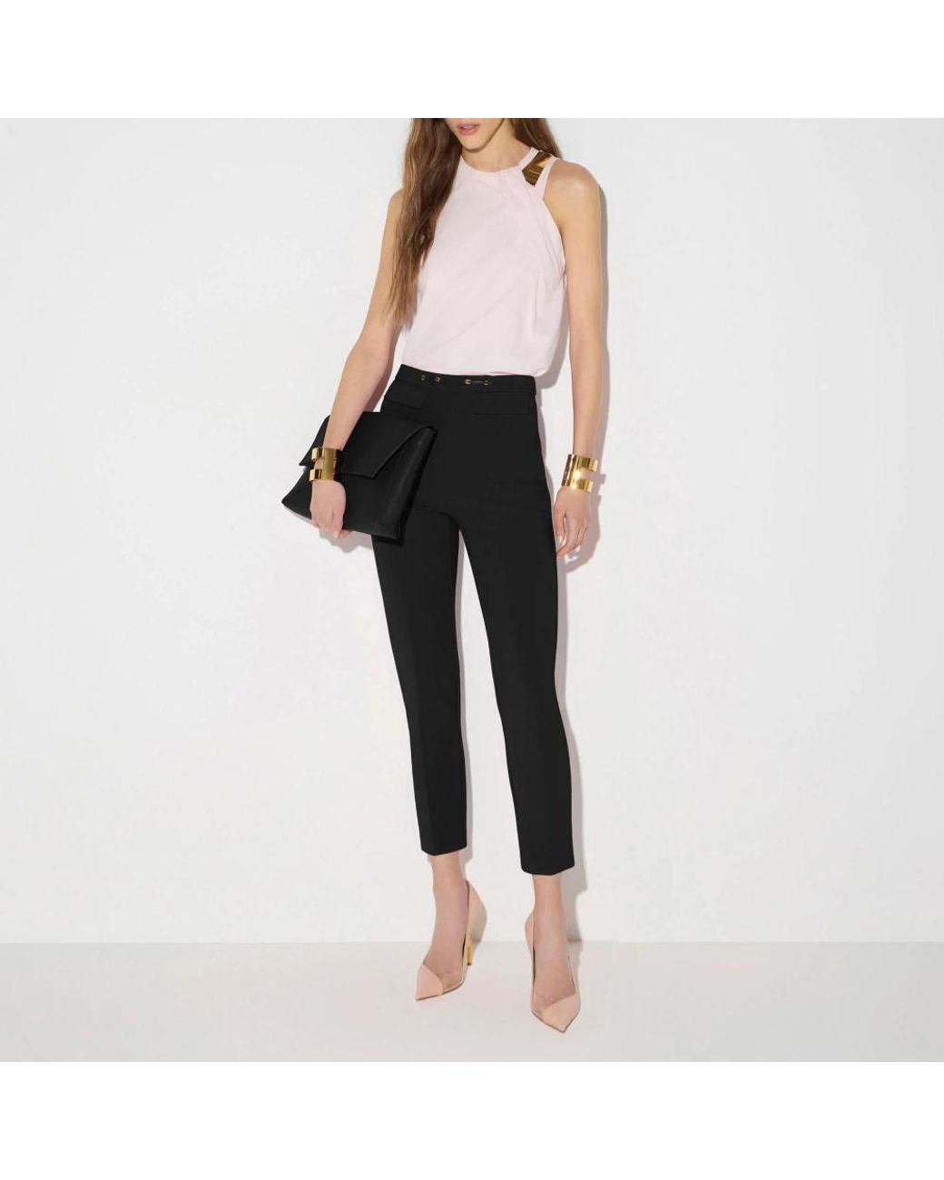 Elisabetta Franchi Black Cropped Trousers