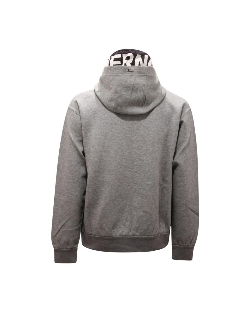 Herno Hoodies & Sweatvesten ,Grijs ,Katoen Sweatshirt Met Ritssluiting in het Gray voor heren