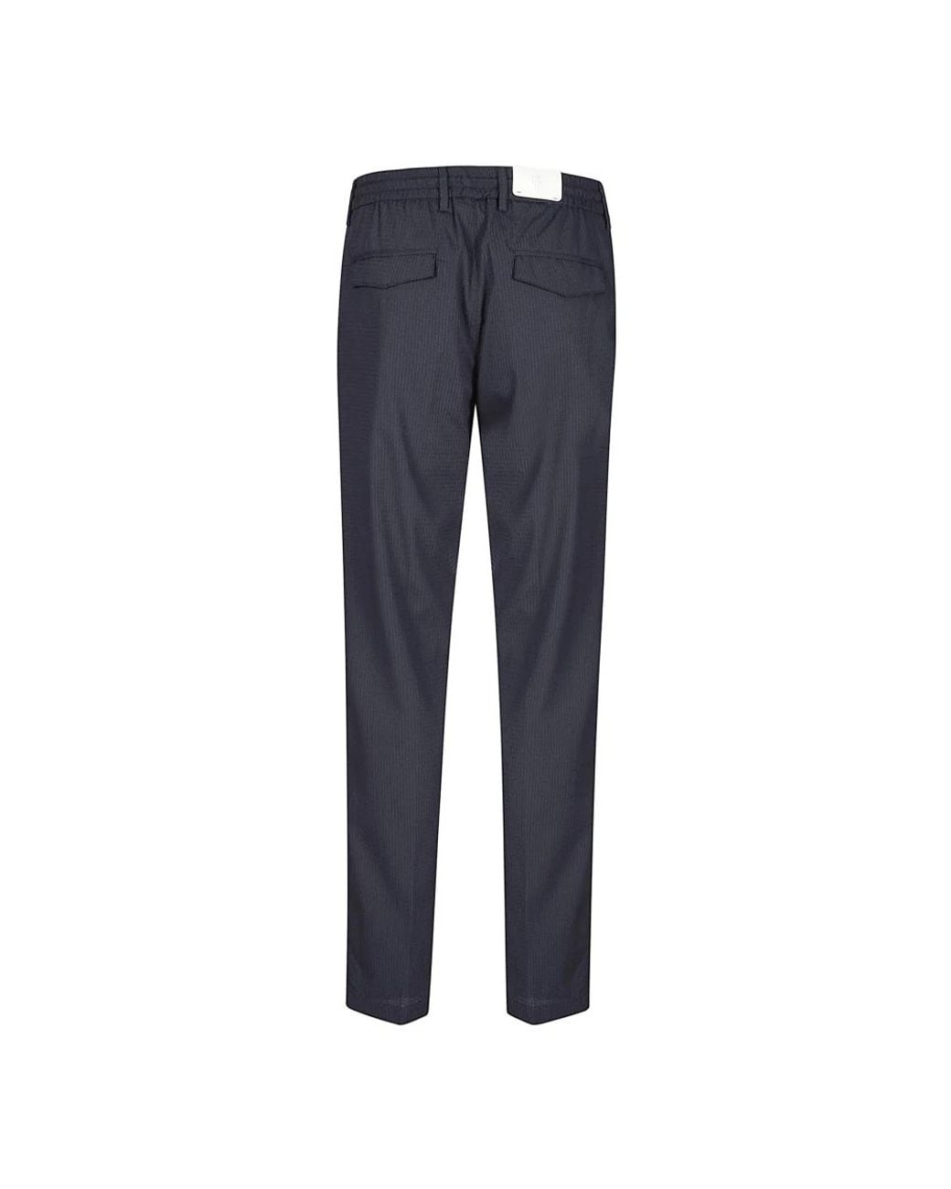 Eleventy Blue Slim-Fit Trousers for men