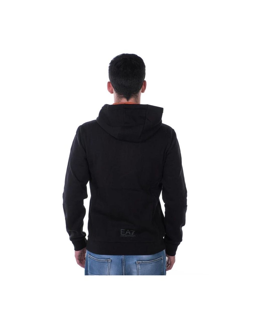EA7 Black Zip-Throughs for men