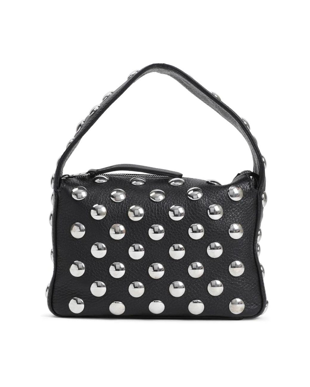 Borsa a tracolla nera con borchie di Khaite in Black