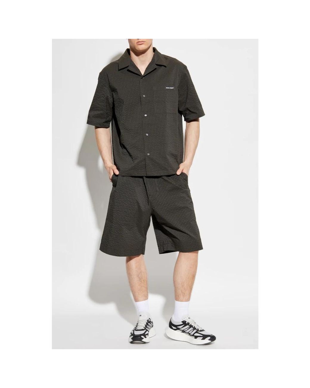 Maison Kitsuné Black Short Sleeve Shirts for men