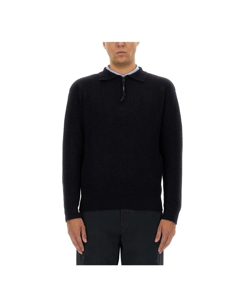 Aspesi Black Round-Neck Knitwear for men
