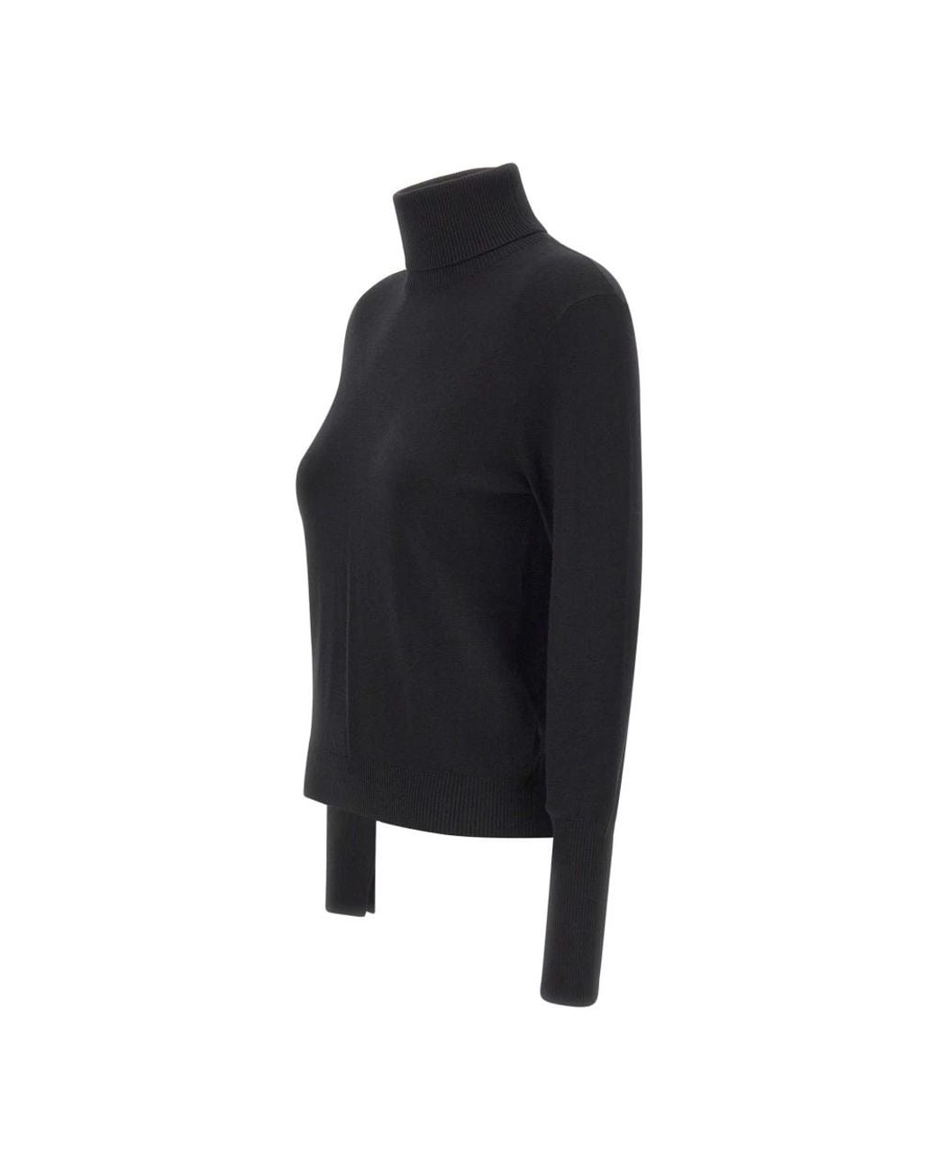 Turtlenecks Kaos de color Black