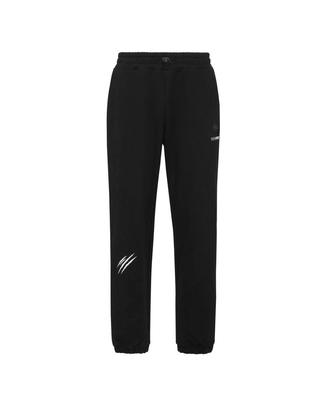 Philipp Plein Fitness ,Zwart ,Katoen Loose Fit Jogging Pants Scratch in het Black voor heren