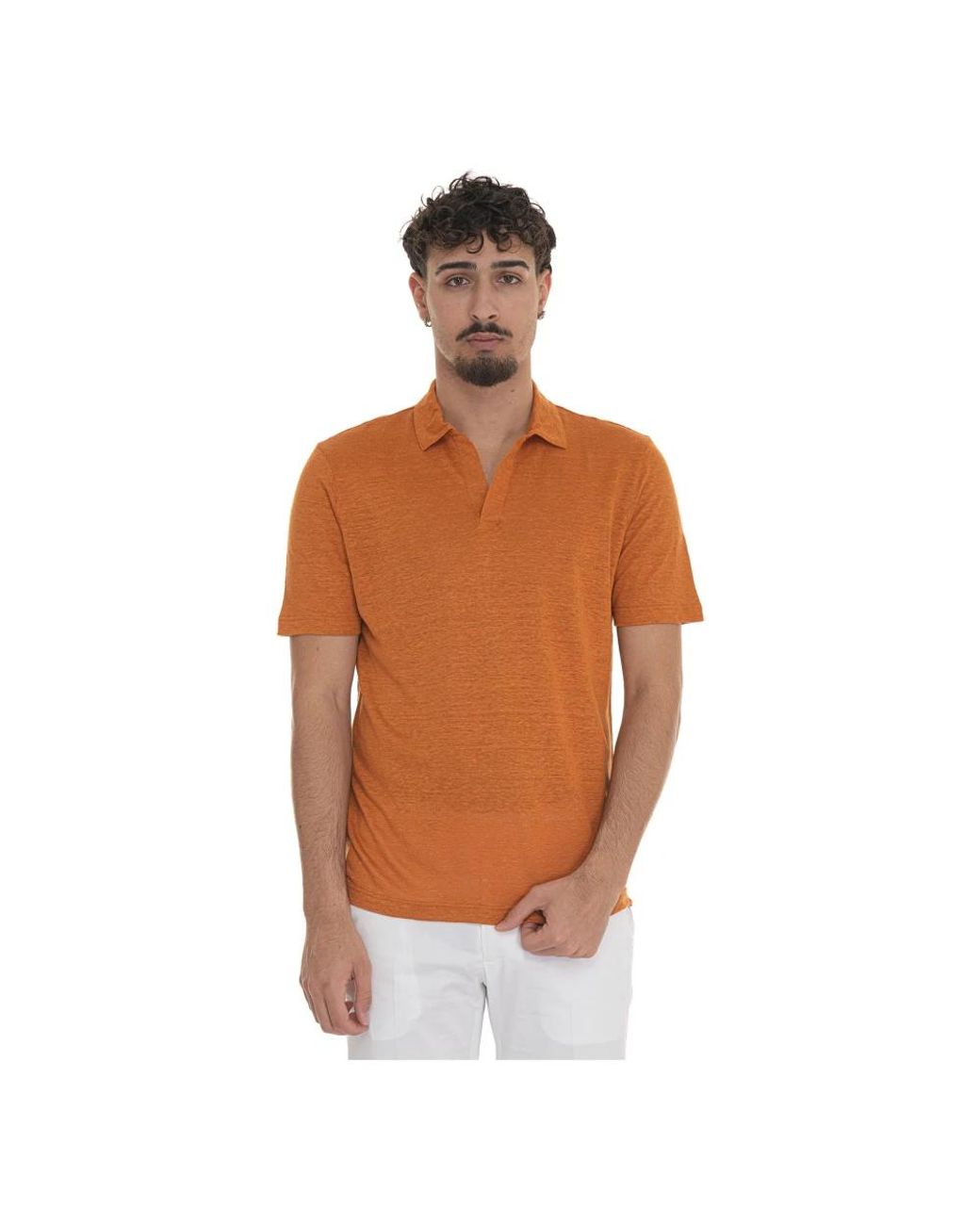 Gran Sasso Brown Polo Shirts for men