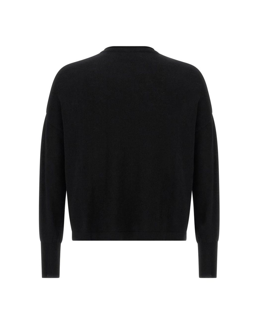 Ma'ry'ya Black Round-Neck Knitwear for men