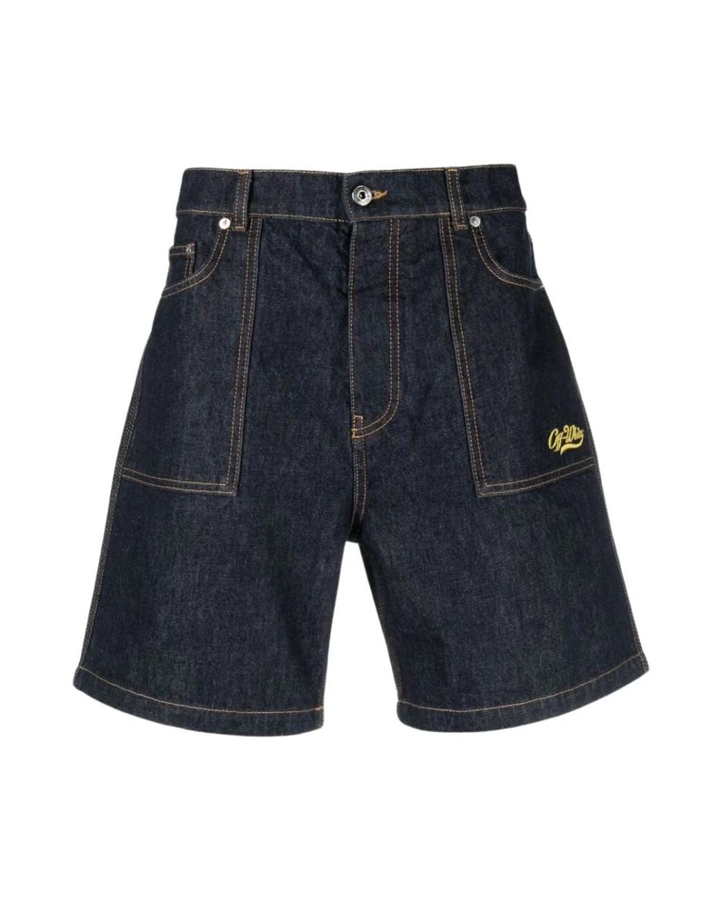 Off-White c/o Virgil Abloh Blue Denim Shorts for men