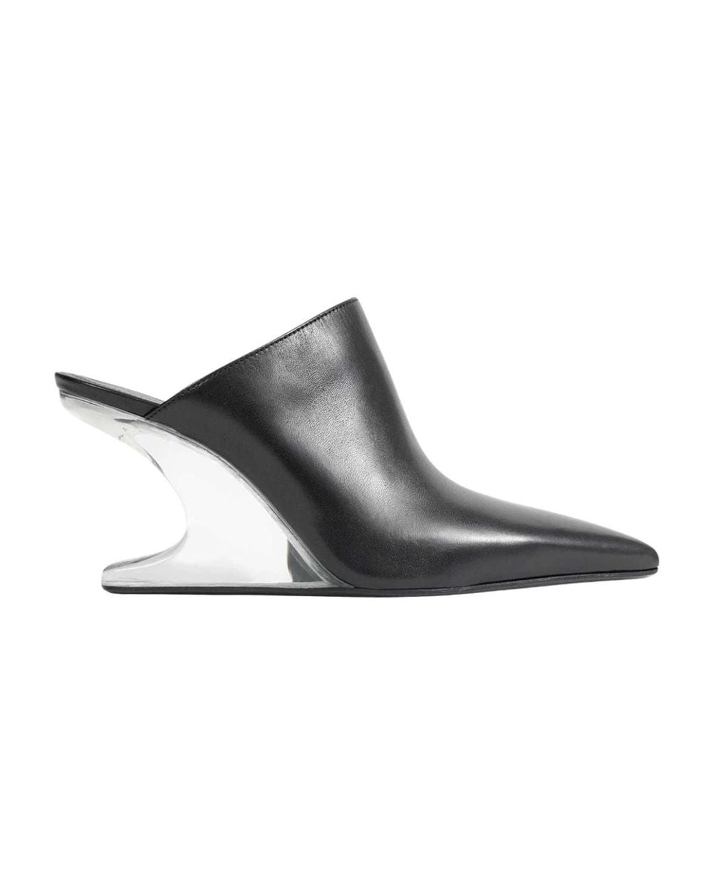 Rick Owens Gray Heeled Mules