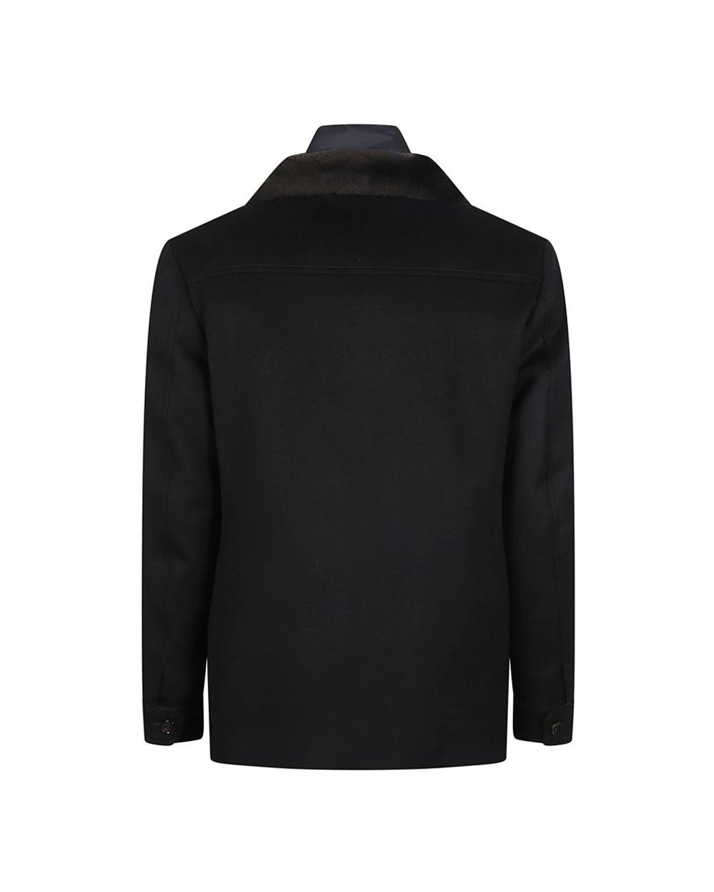 Moorer Black Single-Breasted Coats for men
