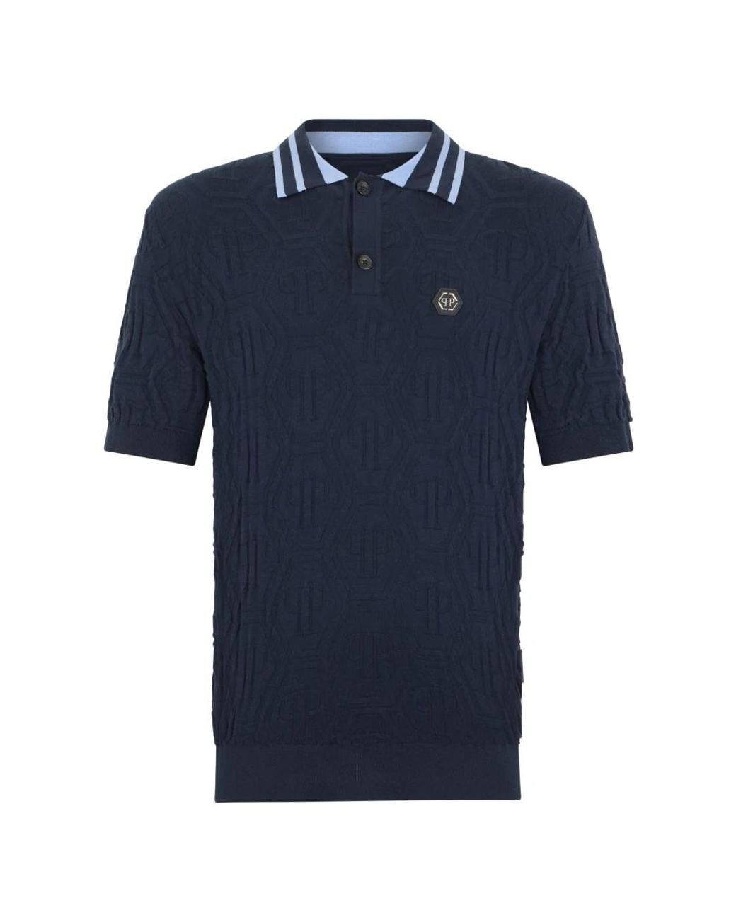 Philipp Plein Blue Polo Shirts for men