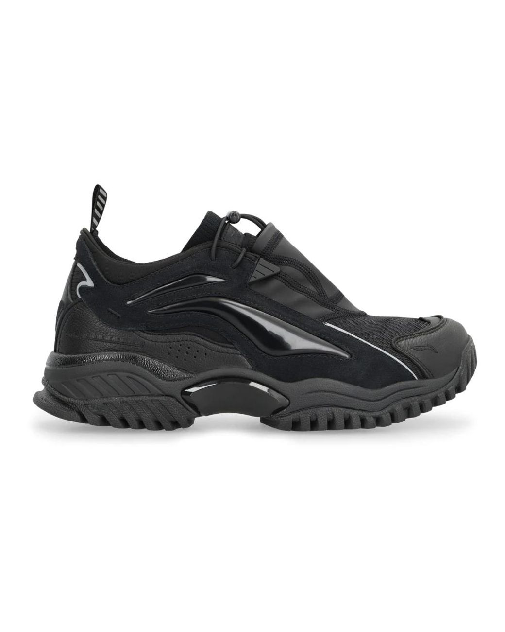 Random Identities Schoenen ,Zwart ,Sportieve Low-Top Sneakers Met Technische Stof in het Black voor heren