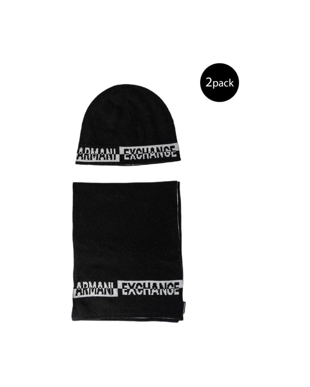 Beanies di ARMANI EXCHANGE in Black da Uomo