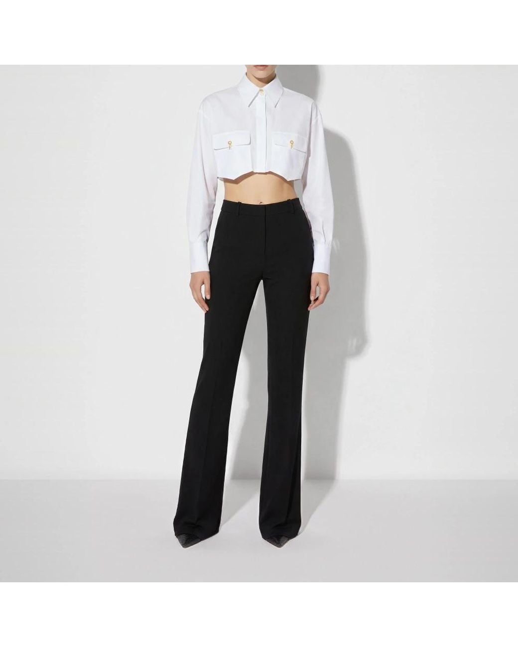 Elisabetta Franchi Black Wide Trousers