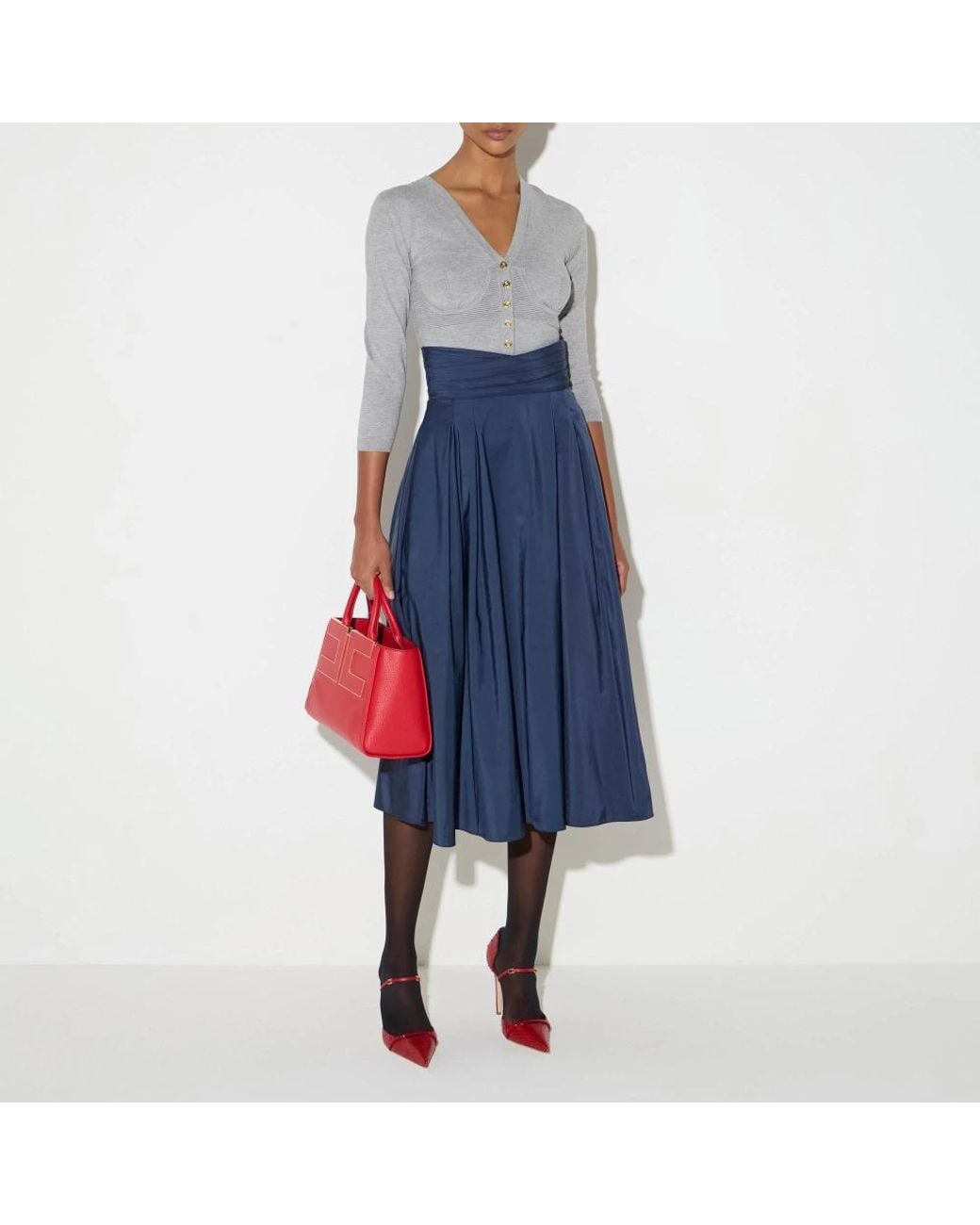 Elisabetta Franchi Gray Cardigans