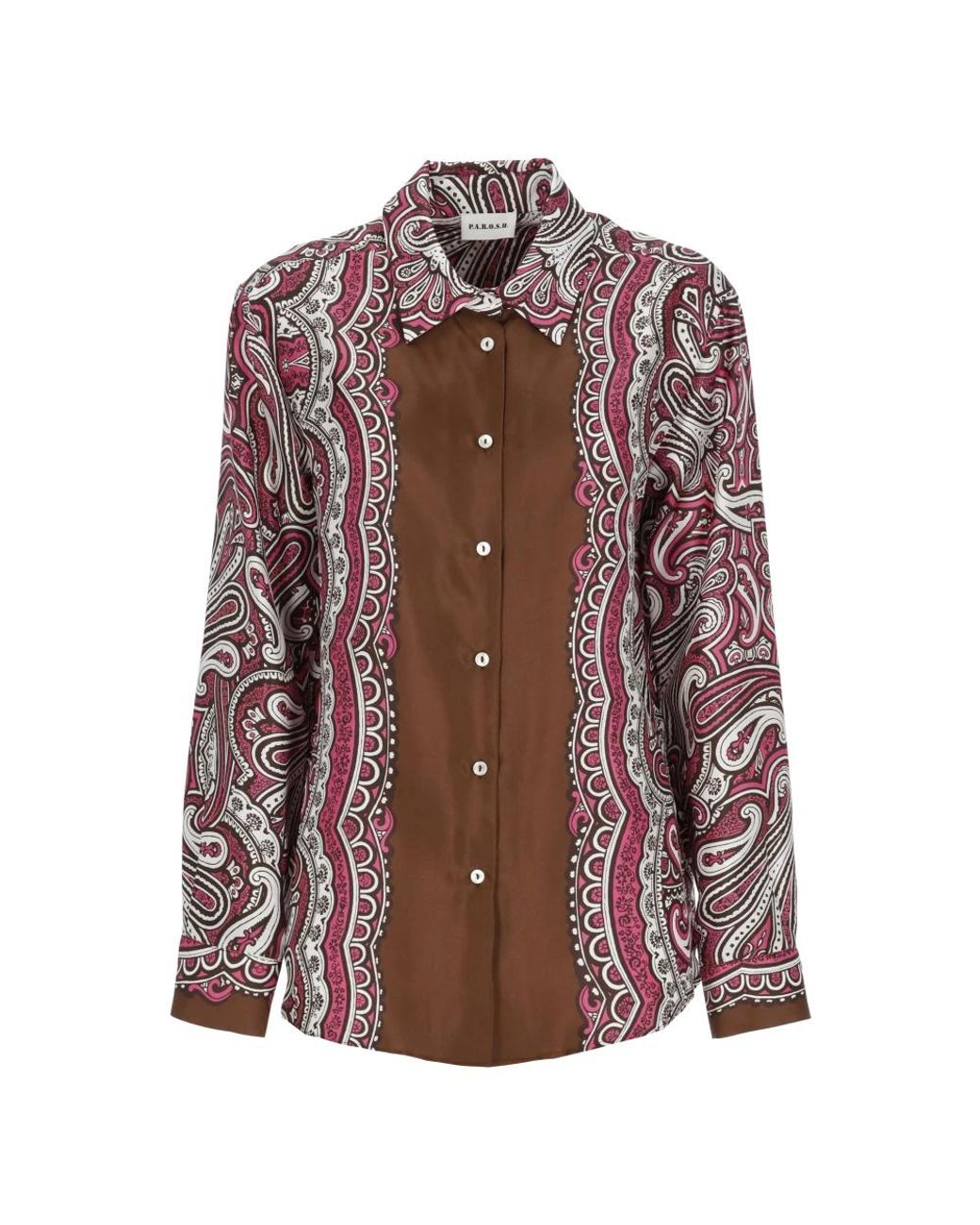 P.A.R.O.S.H. Silk Shirt in het Multicolor