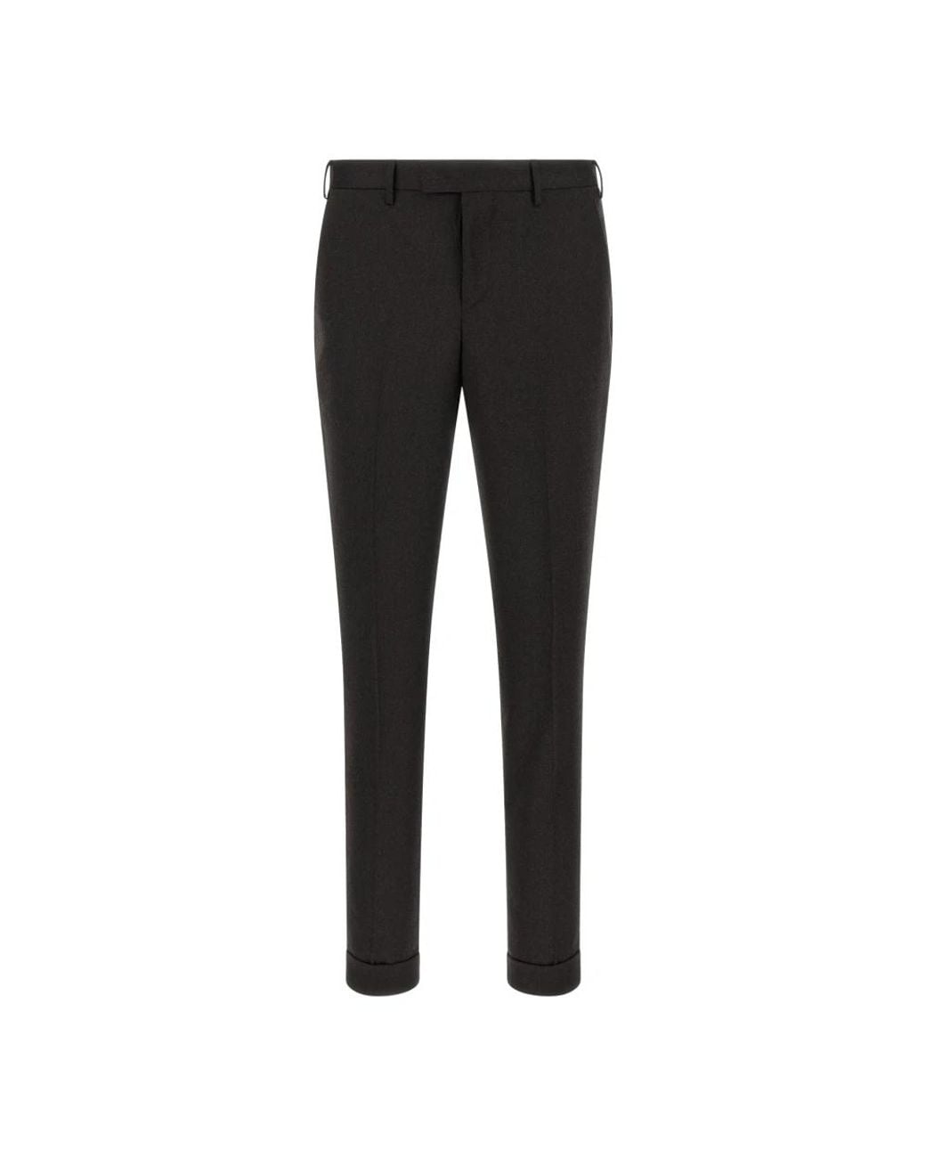 PT Torino Black Slim-Fit Trousers for men