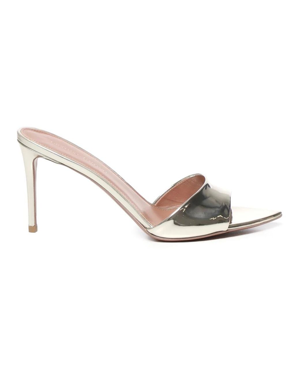 Giuliano Galiano White Heeled Mules