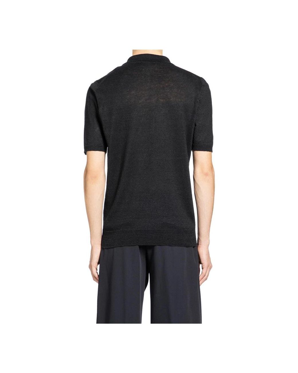 Lardini Black Polo Shirts for men