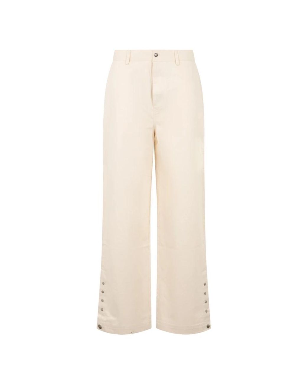 Palm Angels Natural Wide Trousers for men