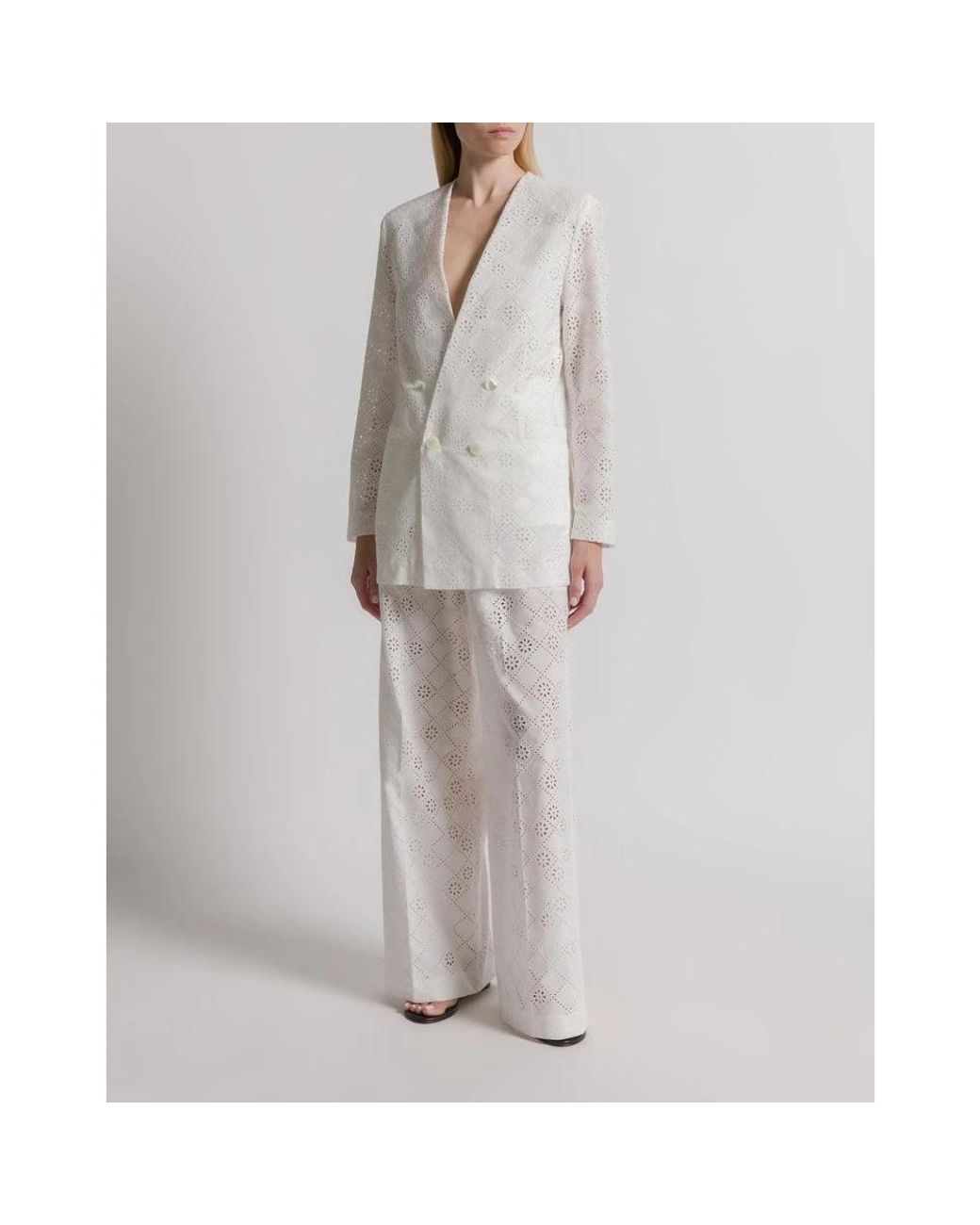 Alberta Ferretti White Blazers