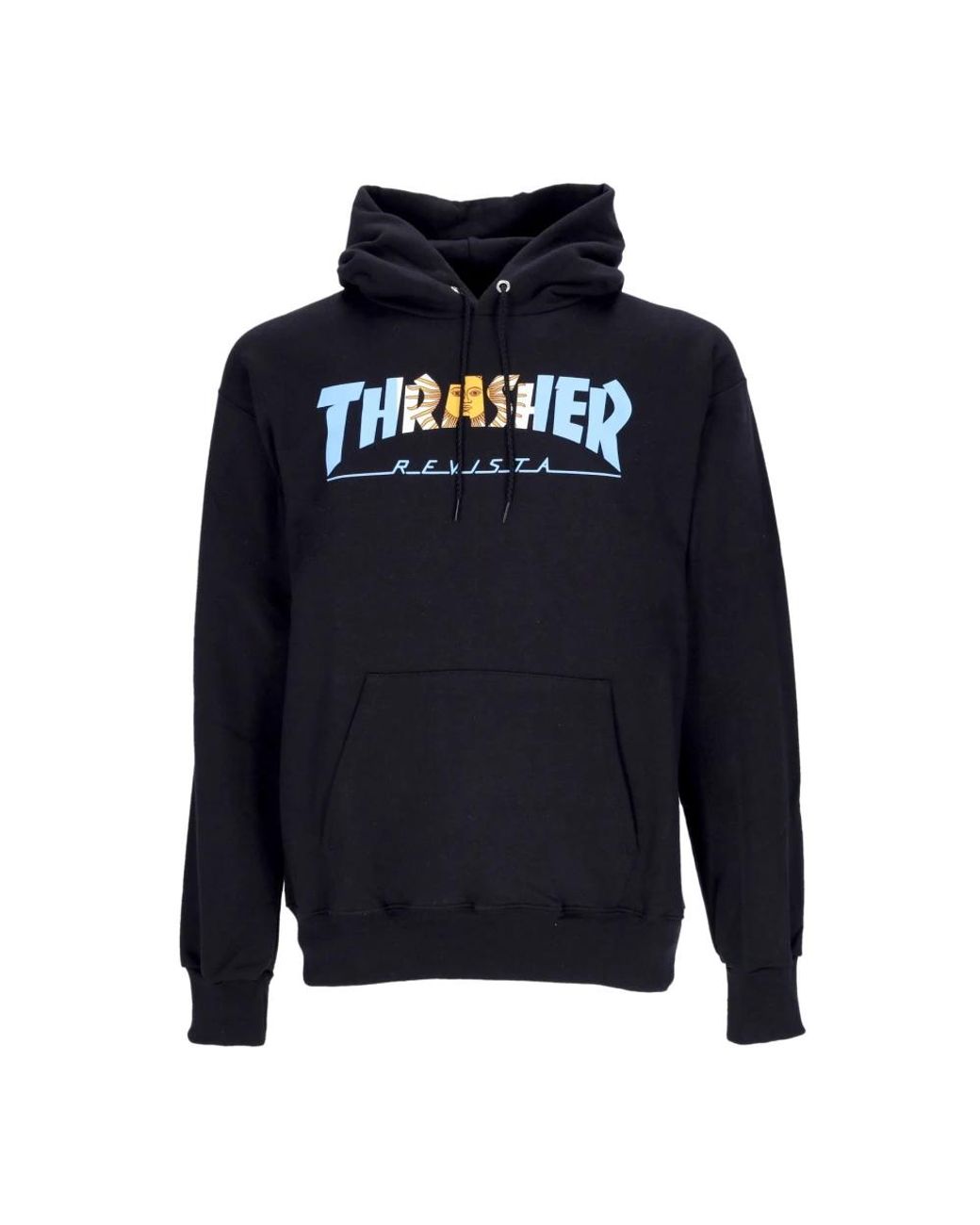 Thrasher Hoodies & Sweatvesten ,Zwart ,Katoen Argentina Revista Zwarte Hoodie Lange Mouw in het Blue voor heren