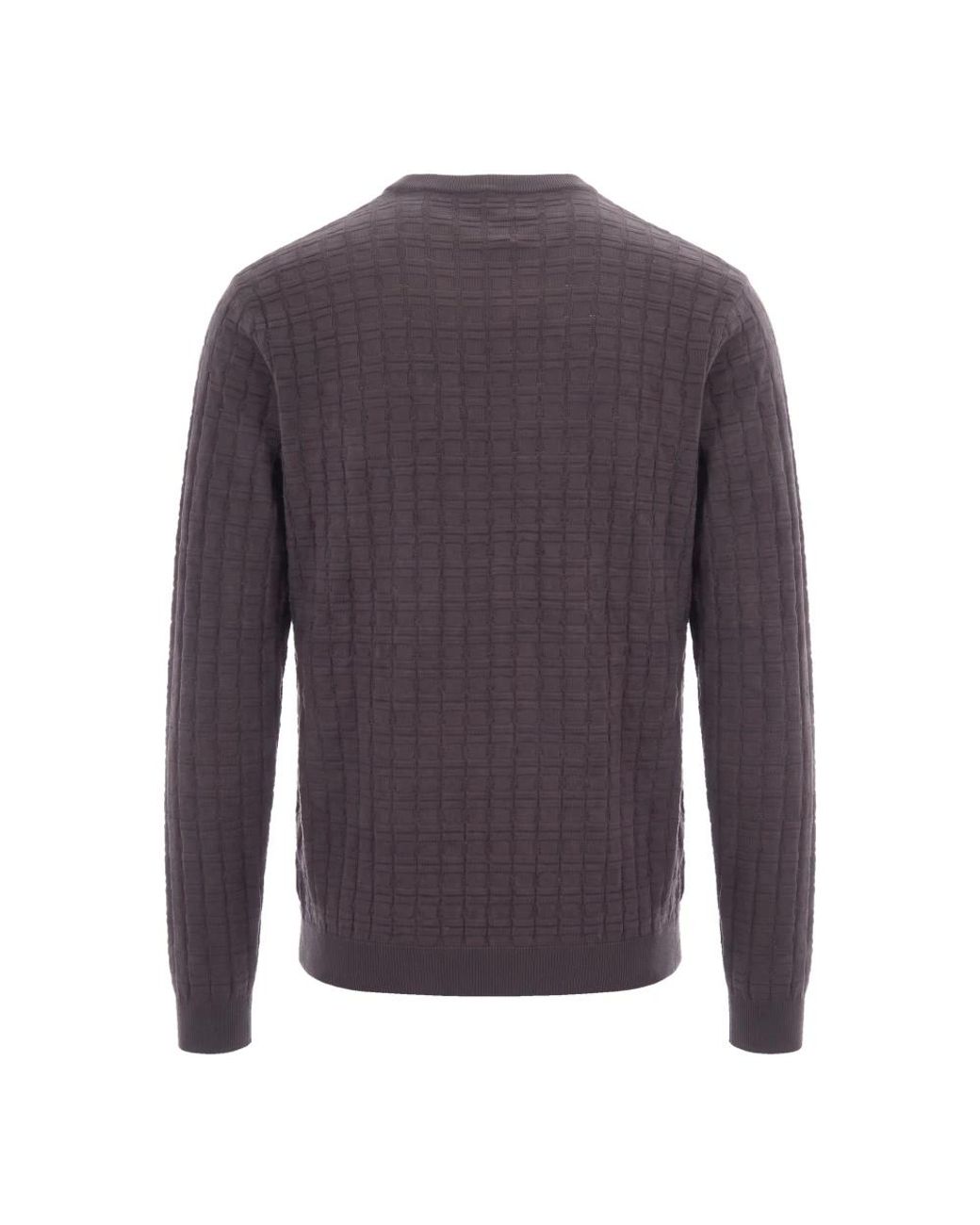 Emporio Armani Gray Round-Neck Knitwear for men