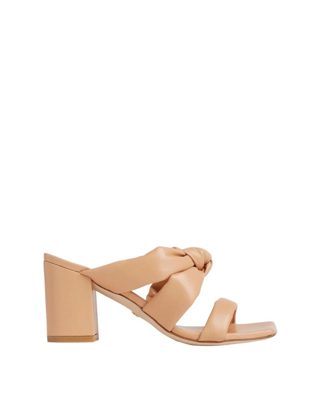 Stuart Weitzman Schoenen ,Leer Knot Block Slide in het Natural