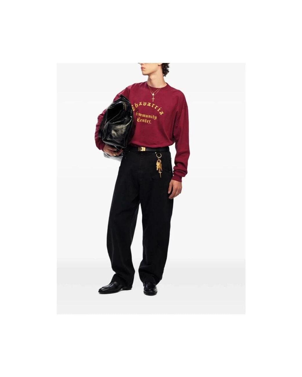 Willy Chavarria Black Straight Fit Jeans for men