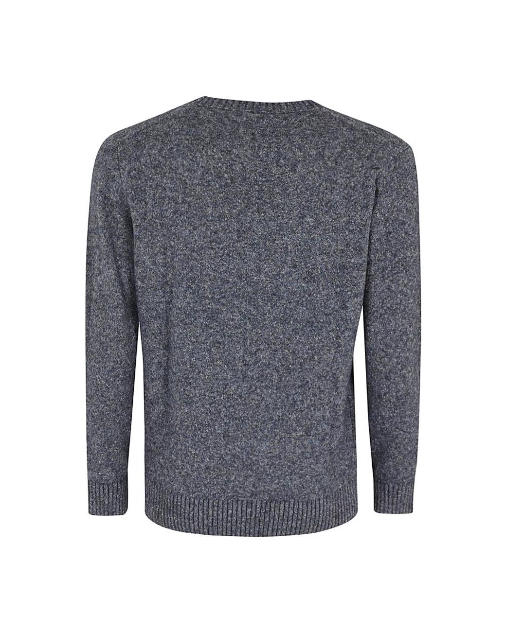 Kangra Gray Round-Neck Knitwear for men