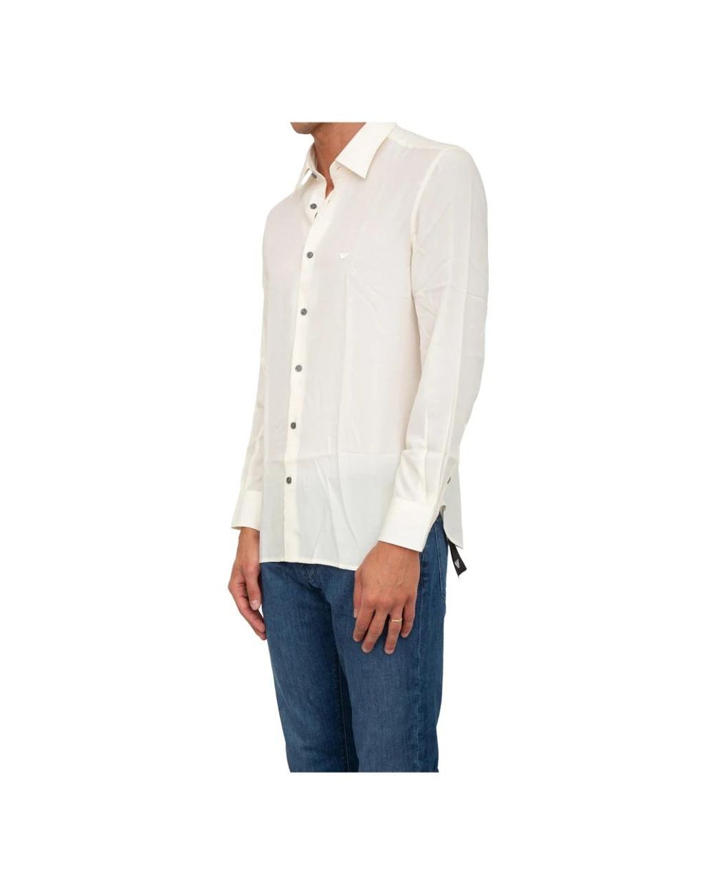 Emporio Armani White Casual Shirts for men