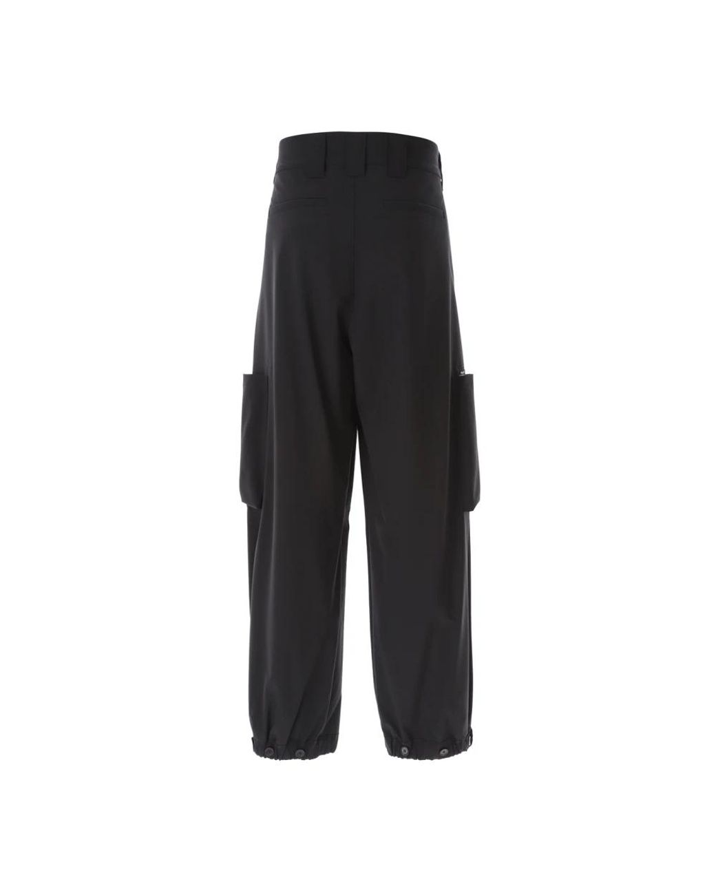 MSGM Black Wide Trousers for men