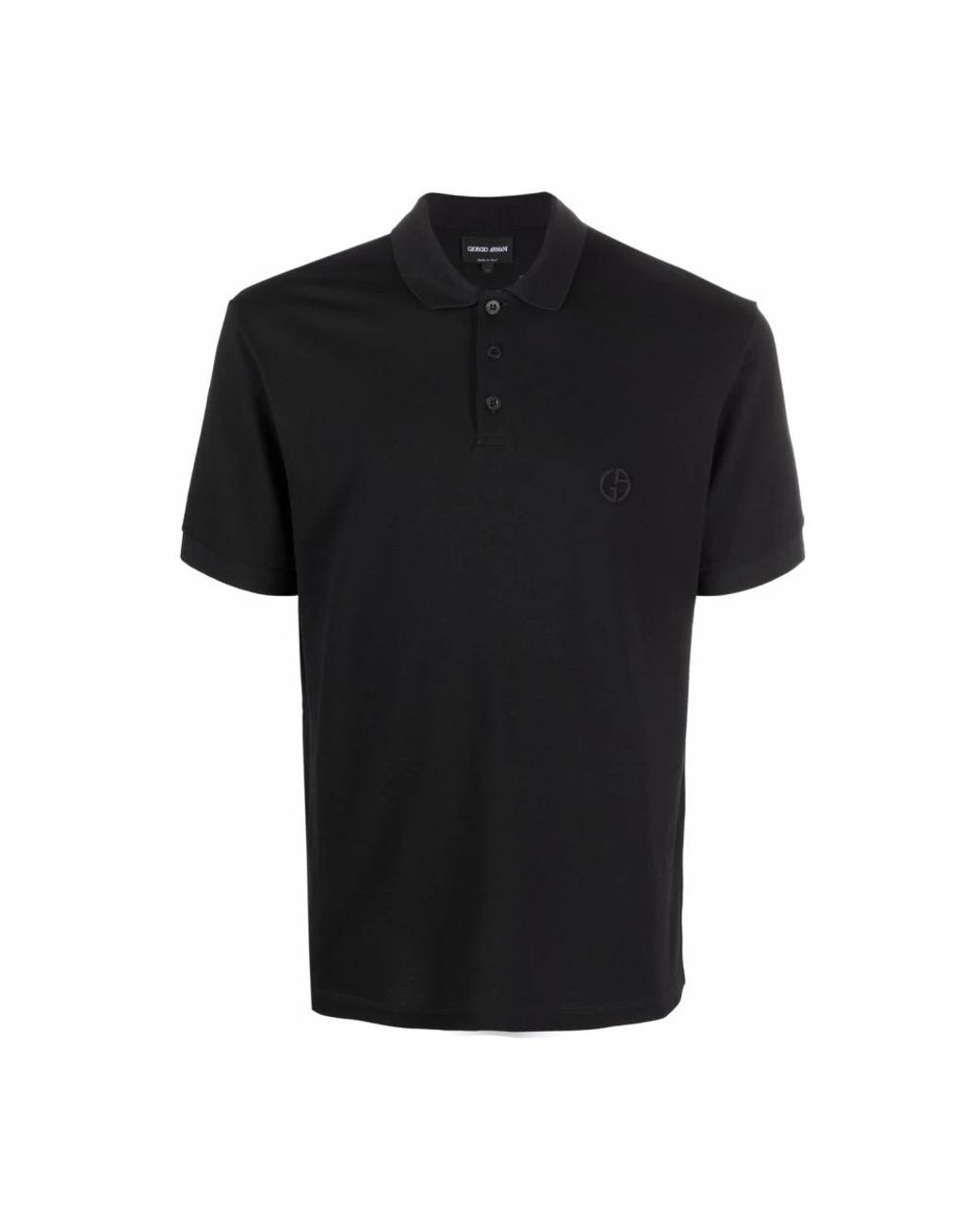 Giorgio Armani Black Polo Shirts for men