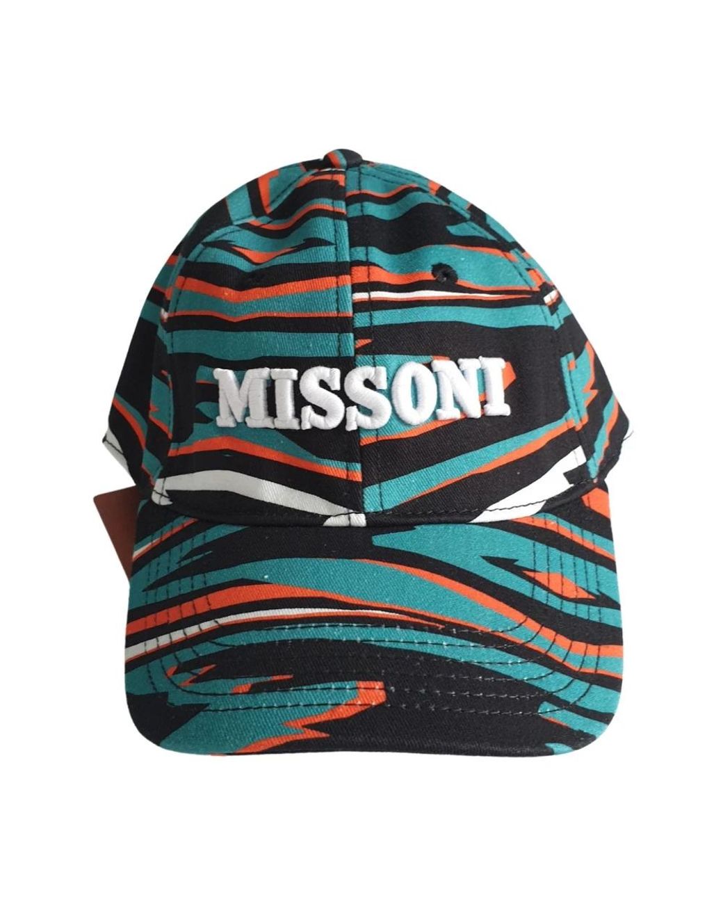Missoni Accessoires ,Veelkleurig ,Katoen Groene Katoenen Baseballpet Herfststijl in het Green