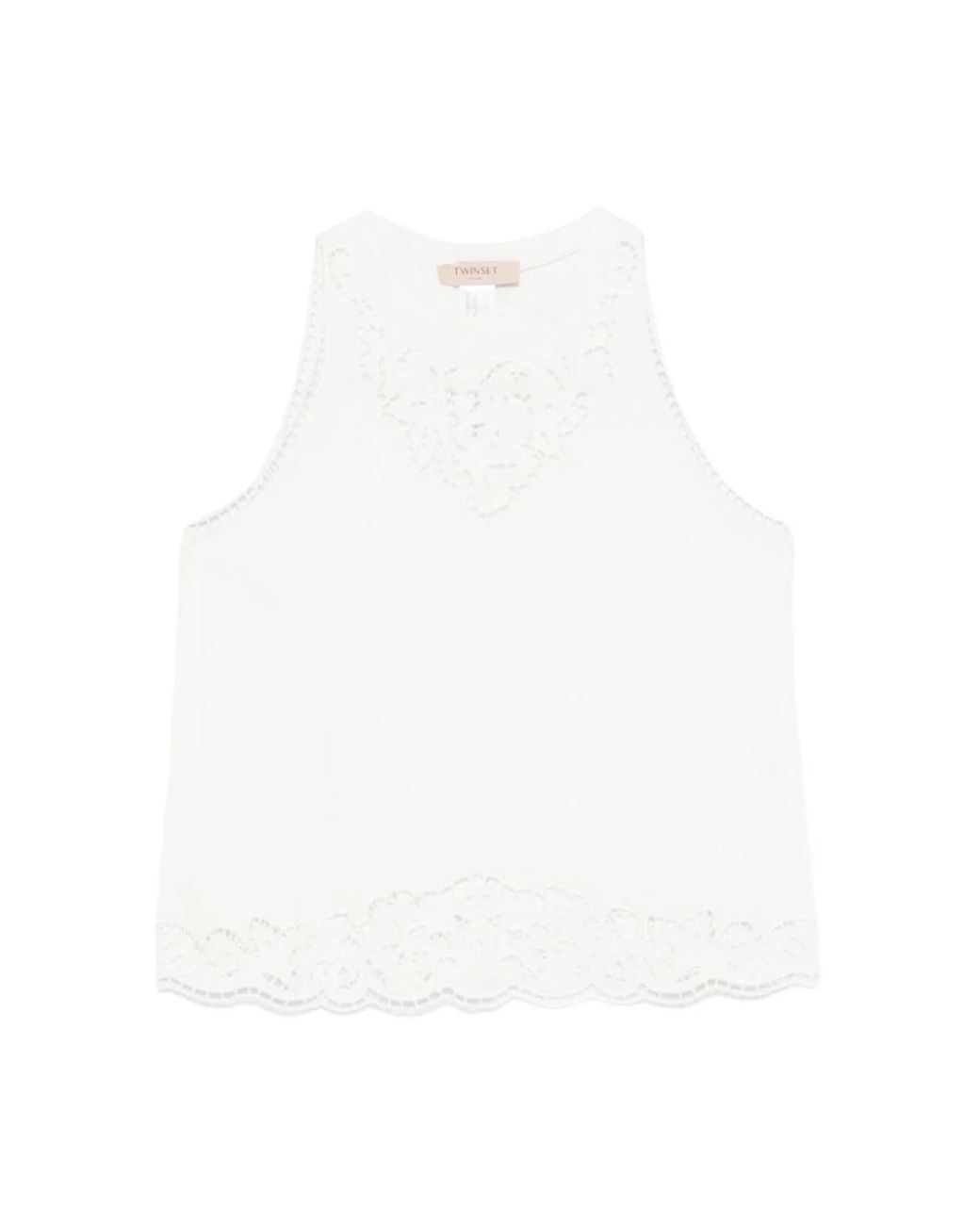 Twinset White Sleeveless Tops